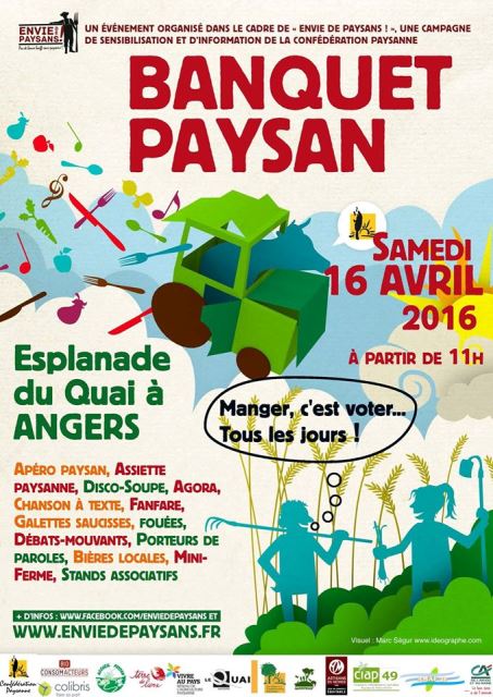 17 Avril à Anger: Banquet Paysan (France)